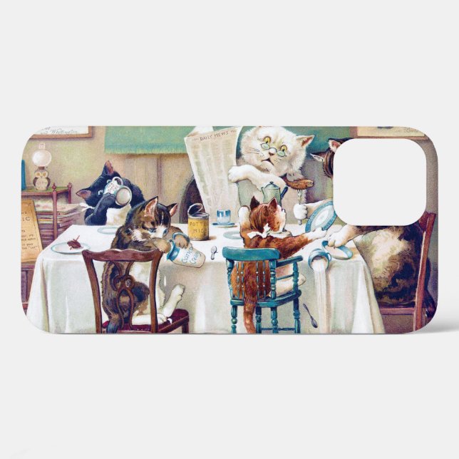 Cat's Breakfast Time, Louis Wain Case-Mate iPhone Case (Back (Horizontal))