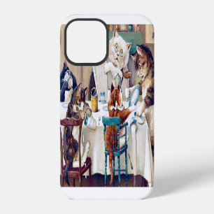 Cat's Breakfast Time, Louis Wain iPhone 12 Case
