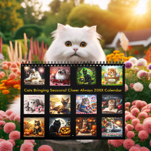 Cats Bringing Seasonal Cheer Always 20XX  Calendar