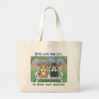 Cats (Bud & Tony) Using smart phones Tote Bag