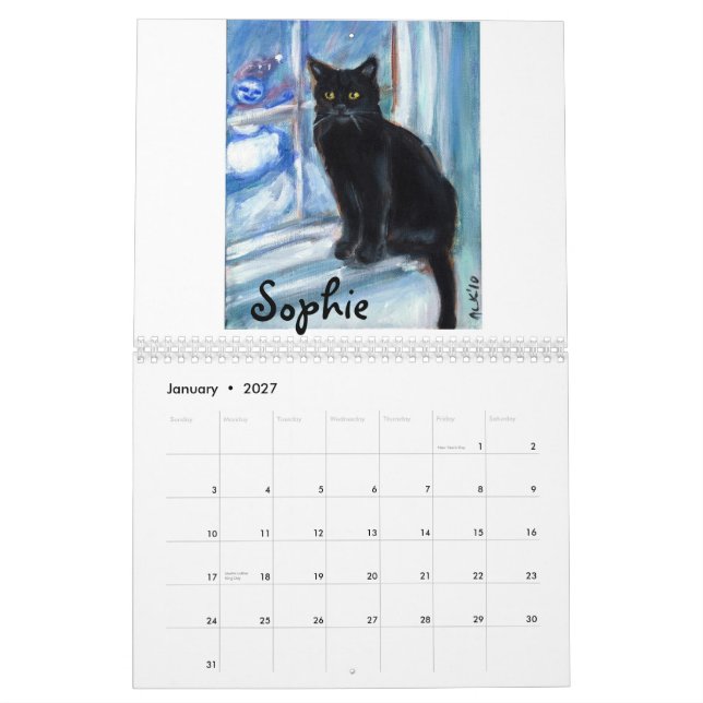 Cats by Angie 2011 calendar (Jan 2027)