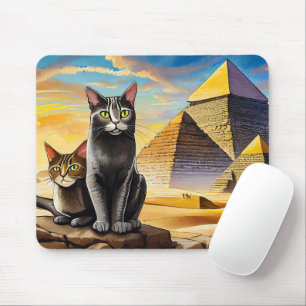 Cats By Pyramids Mouse Pad! Pad