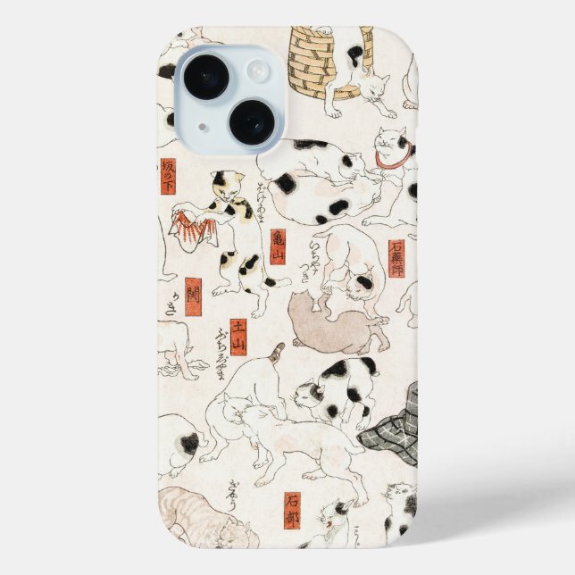 Cats by Utagawa Kuniyoshi Case-Mate iPhone Case (Back)