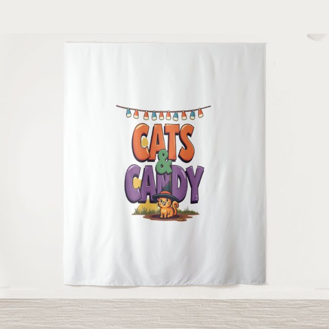 Cats & Candy Tapestry (Front)