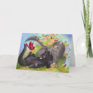 Cats, Cardinals and Roses / Get Well Card