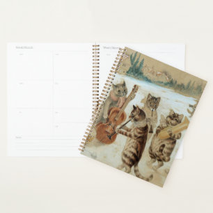 Cats Carol Singing by Louis Wain Planner