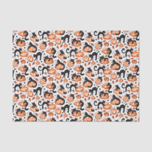 Cats Carving Halloween Jack-o'-lantern Pumpkins Tissue Paper