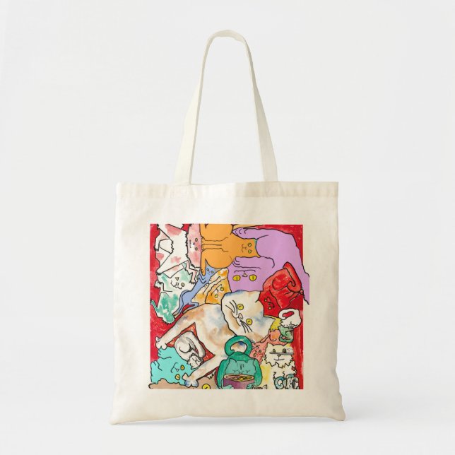Cats, Cats and More CATS Tote Bag (Front)