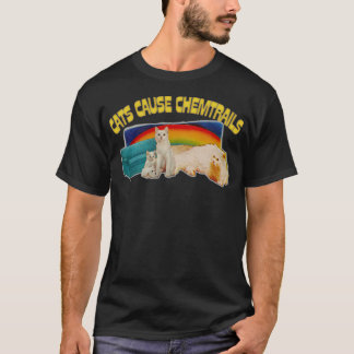Cats Cause Chemtrails Retro Catl Lover Conspiracy T-Shirt