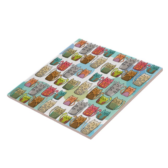 Cats! Ceramic Tile (Side)