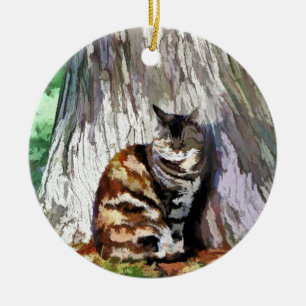 CATS CERAMIC TREE DECORATION