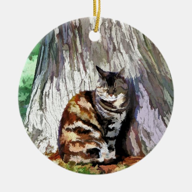 CATS CERAMIC TREE DECORATION (Front)