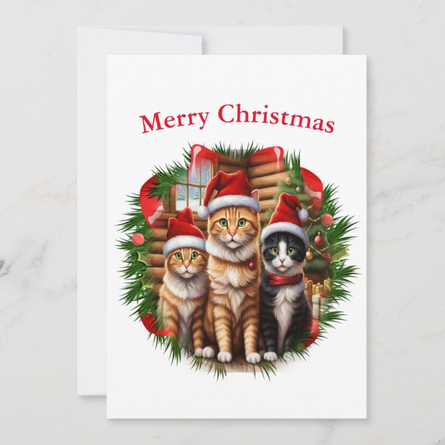 Cats Christmas cards (Front)