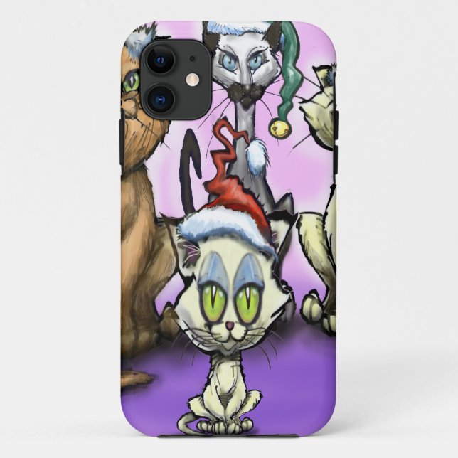 Cats Christmas Hats Case-Mate iPhone Case (Back)