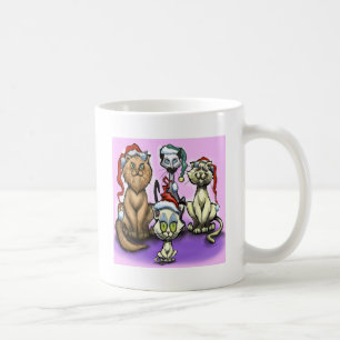 Cats Christmas Hats Coffee Mug