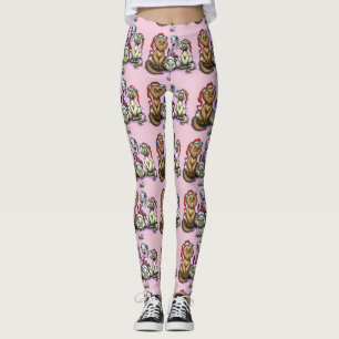 Cats Christmas Hats Leggings