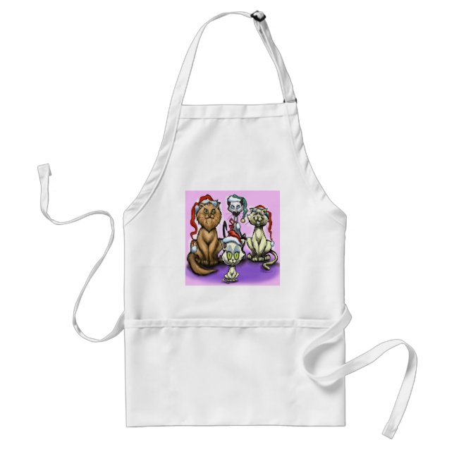 Cats Christmas Hats Standard Apron (Front)