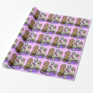 Cats Christmas Hats Wrapping Paper