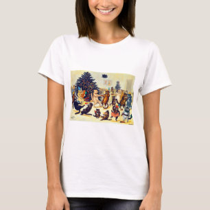 Cat's Christmas Party, Louis Wain T-Shirt