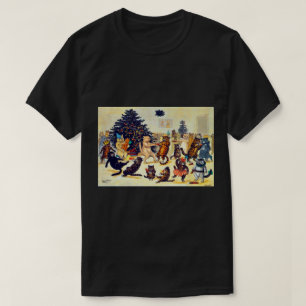 Cat's Christmas Party, Louis Wain T-Shirt