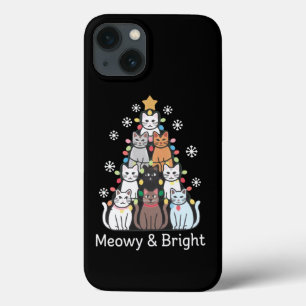 Cats Christmas Tree Meowy Bright Cute Xmas iPhone 13 Case