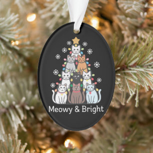 Cats Christmas Tree Meowy Bright Cute Xmas Ornament