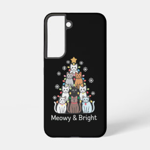 Cats Christmas Tree Meowy Bright Cute Xmas Samsung Galaxy Case