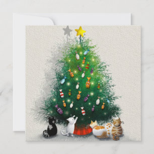 Cats & Christmas Trees Invitation
