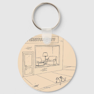 Cats Clawing Furniture Key Ring