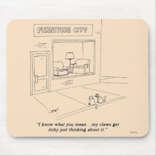 Cats Clawing Furniture Mouse Pad