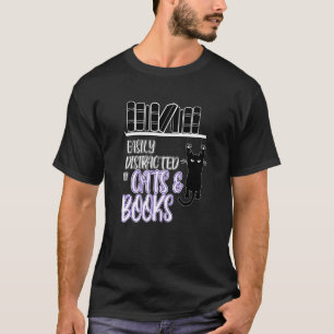 Cats Coffee And Books Ironic Pet T-Shirt