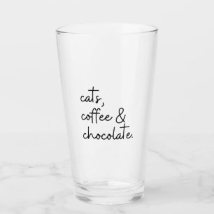 Cats coffee and chocolate glass
