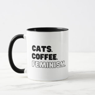 Cats Coffee Feminism Mug