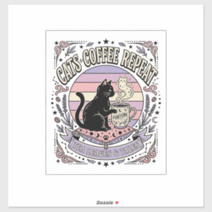 Cats Coffee Repeat Cat Tea Leaves Coffee Fortune R