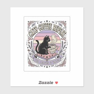 Cats Coffee Repeat Cat Tea Leaves Coffee Fortune R