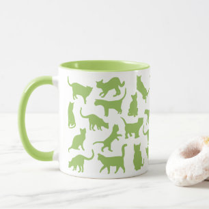 Cats Colour Lime Green Mug