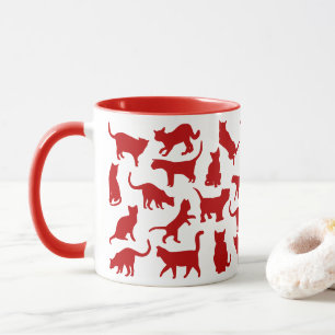 Cats Colour Red Mug