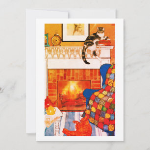 Cats Cosy Scene Blank Note Card