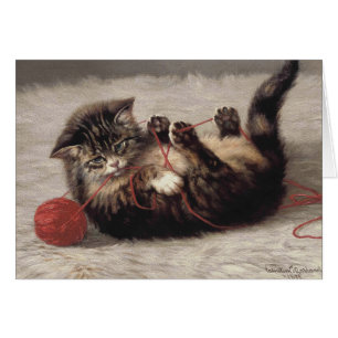 Cat's Cradle, A Cat Playing Ball of Yarn