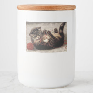 Cat's Cradle, A Cat Playing Ball of Yarn Food Label