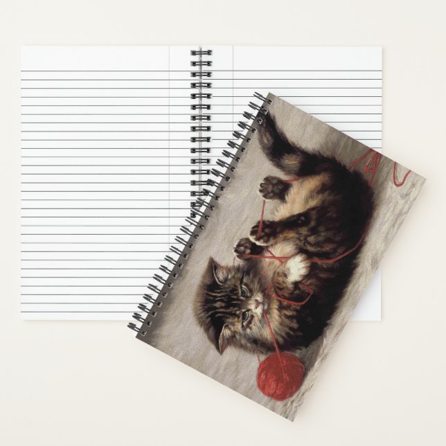 Cat's Cradle, A Cat Playing Ball of Yarn Notebook (Inside)