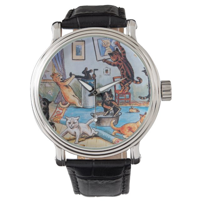 Cats Create Chaos - Spring Cleaning by Louis Wain Watch (Front)