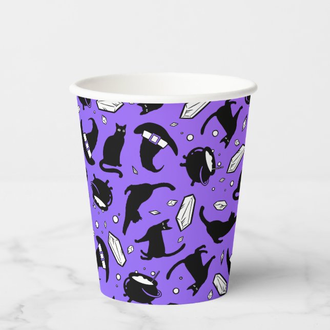 Cats, Crystals and Caldrons Paper Cup (Front)