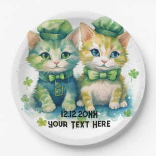 Cats custom txt paper plate