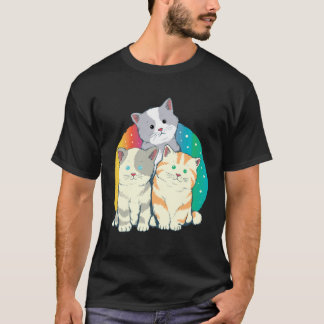 Cats Cute Kittens Lovely Pets Beautiful Animals T-Shirt