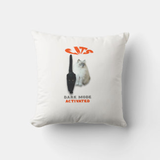 Cats Dark mode activated Cushion