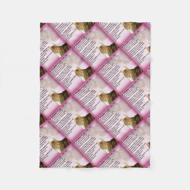 Cats  Daughter in Law Poem Fleece Blanket (Front)