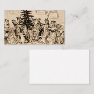 Cats Decorating Christmas Tree by Louis Wain Business Card