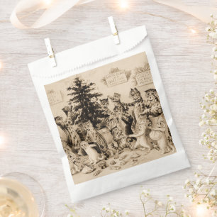 Cats Decorating Christmas Tree by Louis Wain Favour Bag