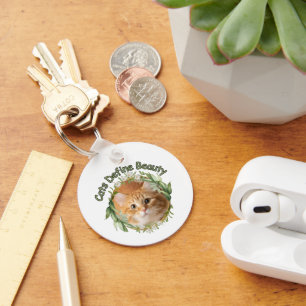 Cats Define Beauty – Elegant Cat Lover Inspiration Key Ring